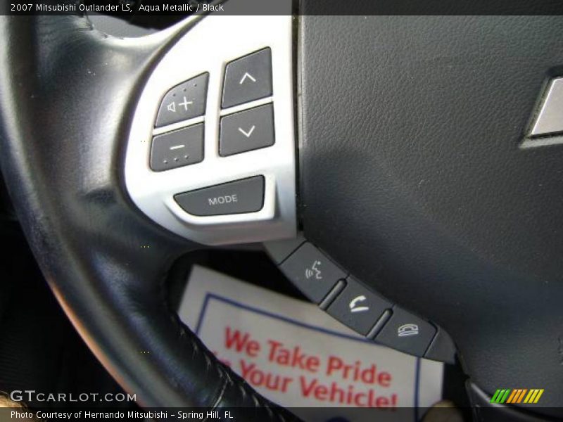 Aqua Metallic / Black 2007 Mitsubishi Outlander LS