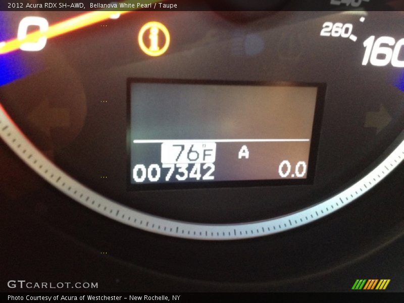 Bellanova White Pearl / Taupe 2012 Acura RDX SH-AWD