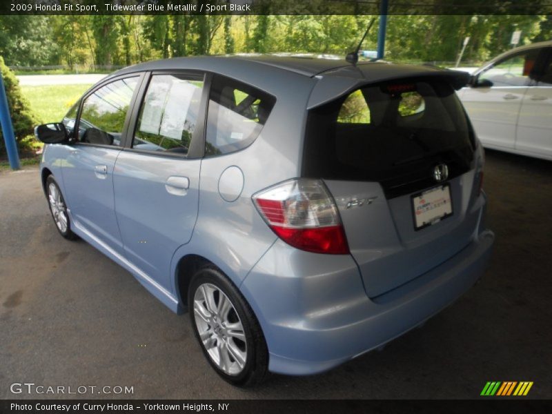 Tidewater Blue Metallic / Sport Black 2009 Honda Fit Sport