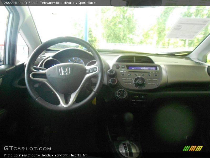 Tidewater Blue Metallic / Sport Black 2009 Honda Fit Sport