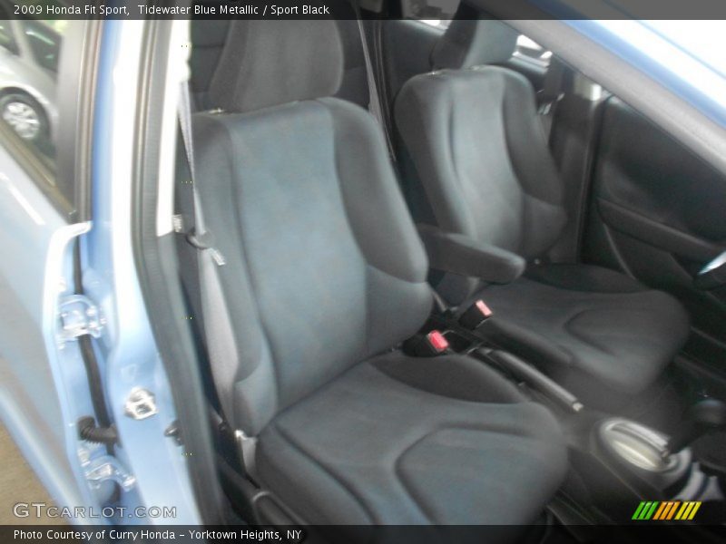 Tidewater Blue Metallic / Sport Black 2009 Honda Fit Sport