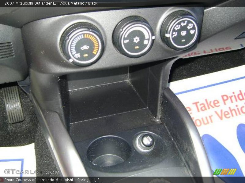 Aqua Metallic / Black 2007 Mitsubishi Outlander LS
