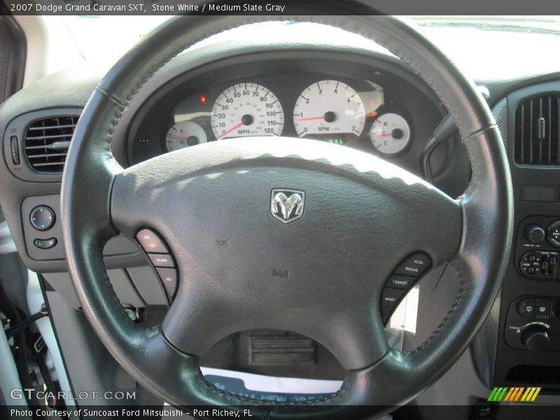Stone White / Medium Slate Gray 2007 Dodge Grand Caravan SXT