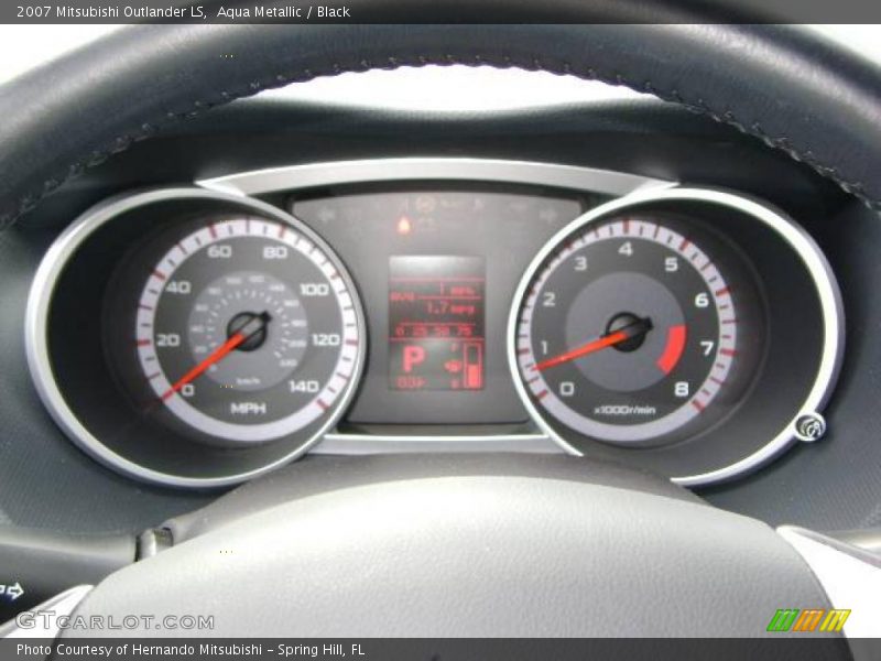 Aqua Metallic / Black 2007 Mitsubishi Outlander LS