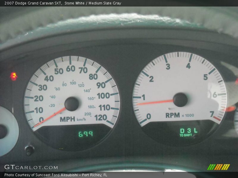 Stone White / Medium Slate Gray 2007 Dodge Grand Caravan SXT