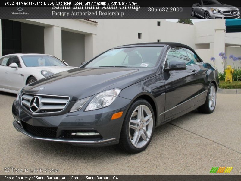 Steel Grey Metallic / Ash/Dark Grey 2012 Mercedes-Benz E 350 Cabriolet