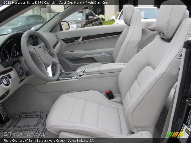 Steel Grey Metallic / Ash/Dark Grey 2012 Mercedes-Benz E 350 Cabriolet