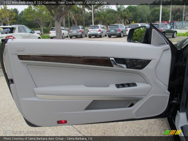 Steel Grey Metallic / Ash/Dark Grey 2012 Mercedes-Benz E 350 Cabriolet