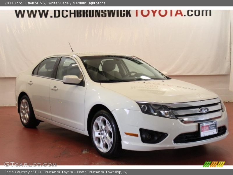 White Suede / Medium Light Stone 2011 Ford Fusion SE V6