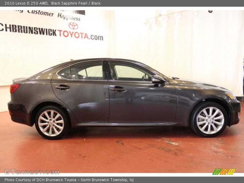 Black Sapphire Pearl / Black 2010 Lexus IS 250 AWD