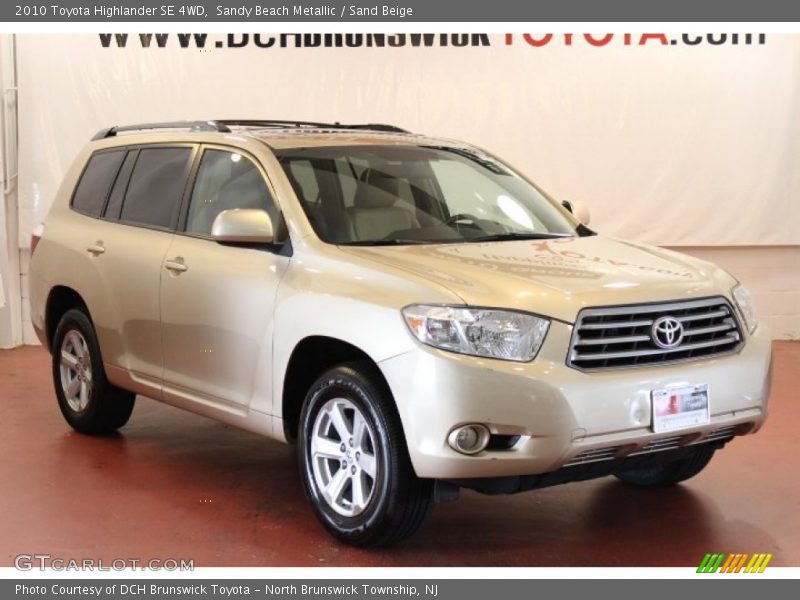 Sandy Beach Metallic / Sand Beige 2010 Toyota Highlander SE 4WD