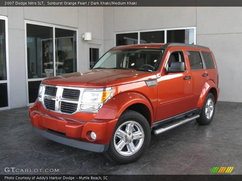 Sunburst Orange Pearl / Dark Khaki/Medium Khaki 2007 Dodge Nitro SLT