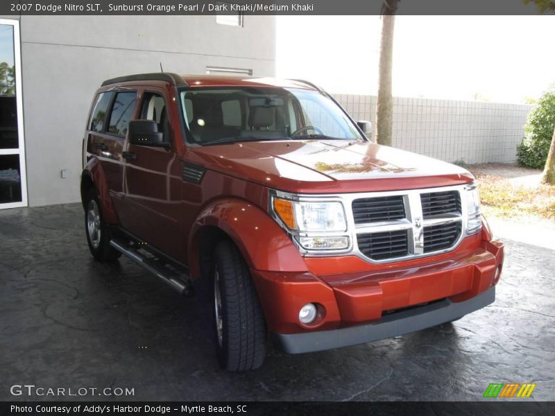 Sunburst Orange Pearl / Dark Khaki/Medium Khaki 2007 Dodge Nitro SLT