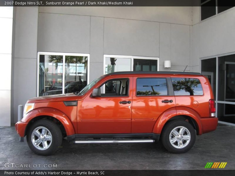 Sunburst Orange Pearl / Dark Khaki/Medium Khaki 2007 Dodge Nitro SLT