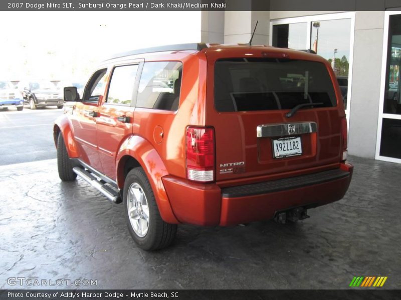 Sunburst Orange Pearl / Dark Khaki/Medium Khaki 2007 Dodge Nitro SLT