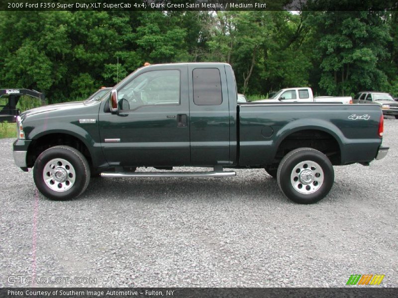 Dark Green Satin Metallic / Medium Flint 2006 Ford F350 Super Duty XLT SuperCab 4x4