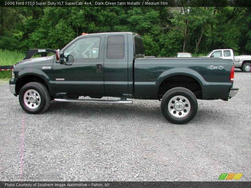 Dark Green Satin Metallic / Medium Flint 2006 Ford F350 Super Duty XLT SuperCab 4x4