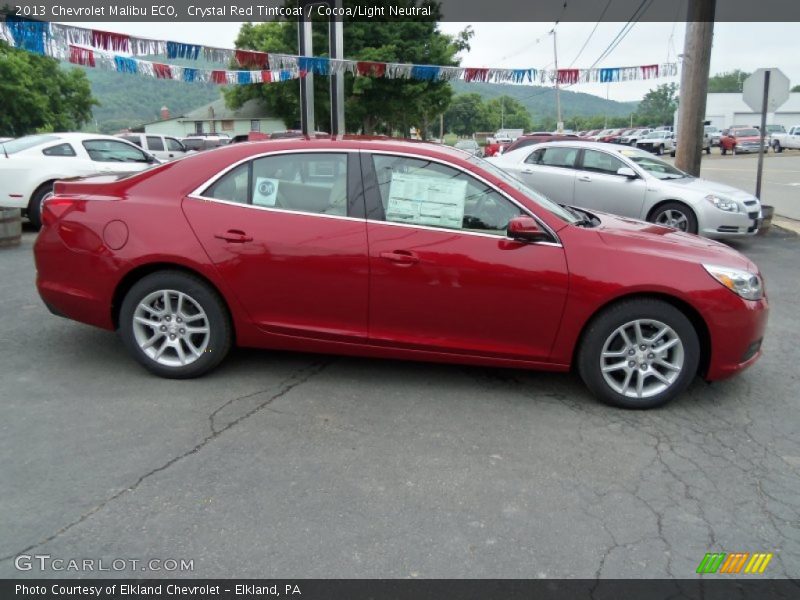 Crystal Red Tintcoat / Cocoa/Light Neutral 2013 Chevrolet Malibu ECO