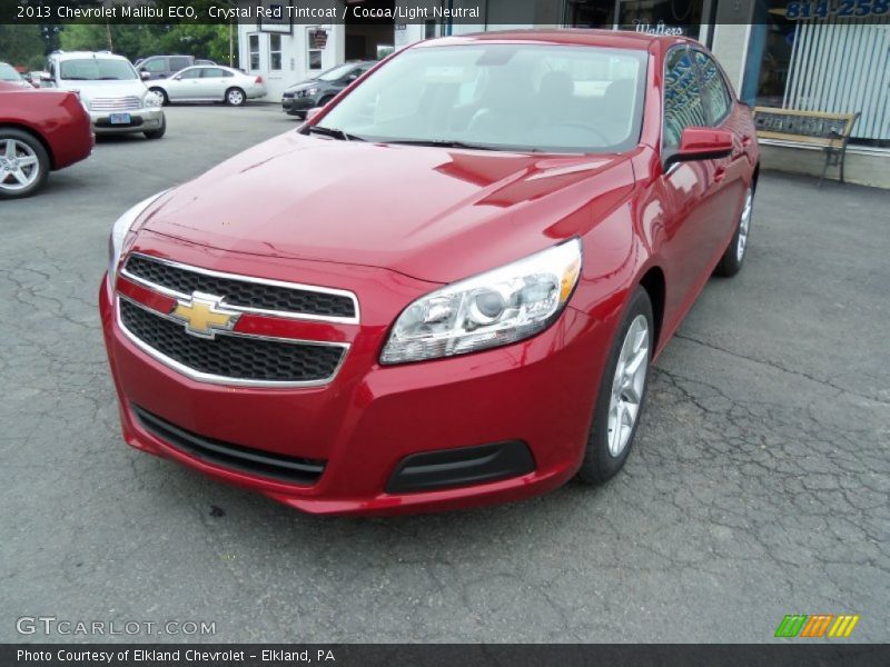 Crystal Red Tintcoat / Cocoa/Light Neutral 2013 Chevrolet Malibu ECO