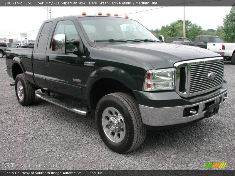 Dark Green Satin Metallic / Medium Flint 2006 Ford F350 Super Duty XLT SuperCab 4x4