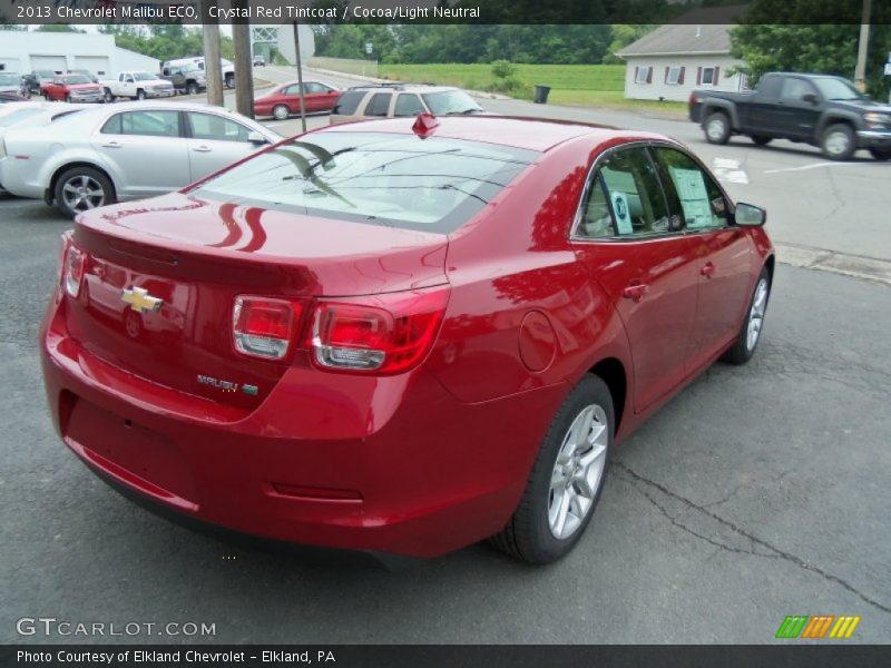 Crystal Red Tintcoat / Cocoa/Light Neutral 2013 Chevrolet Malibu ECO