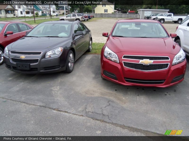 Crystal Red Tintcoat / Cocoa/Light Neutral 2013 Chevrolet Malibu ECO