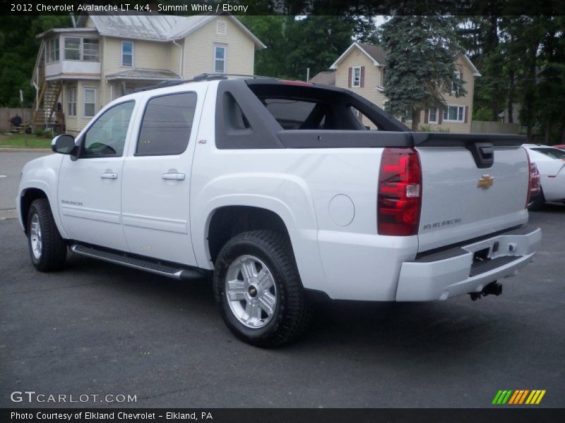 Summit White / Ebony 2012 Chevrolet Avalanche LT 4x4