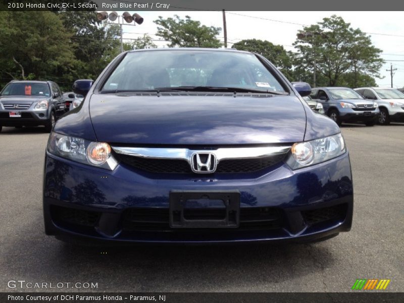 Royal Blue Pearl / Gray 2010 Honda Civic EX-L Sedan