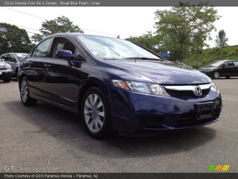 Royal Blue Pearl / Gray 2010 Honda Civic EX-L Sedan