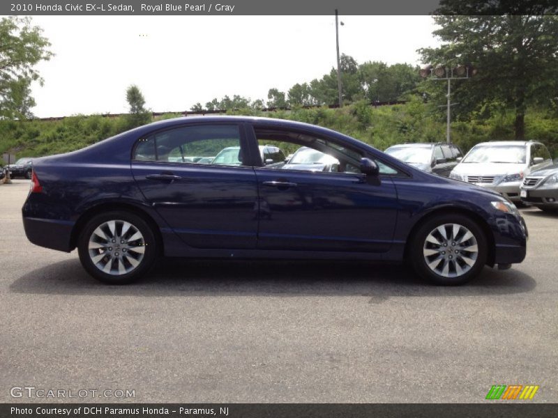 Royal Blue Pearl / Gray 2010 Honda Civic EX-L Sedan