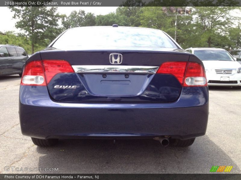 Royal Blue Pearl / Gray 2010 Honda Civic EX-L Sedan