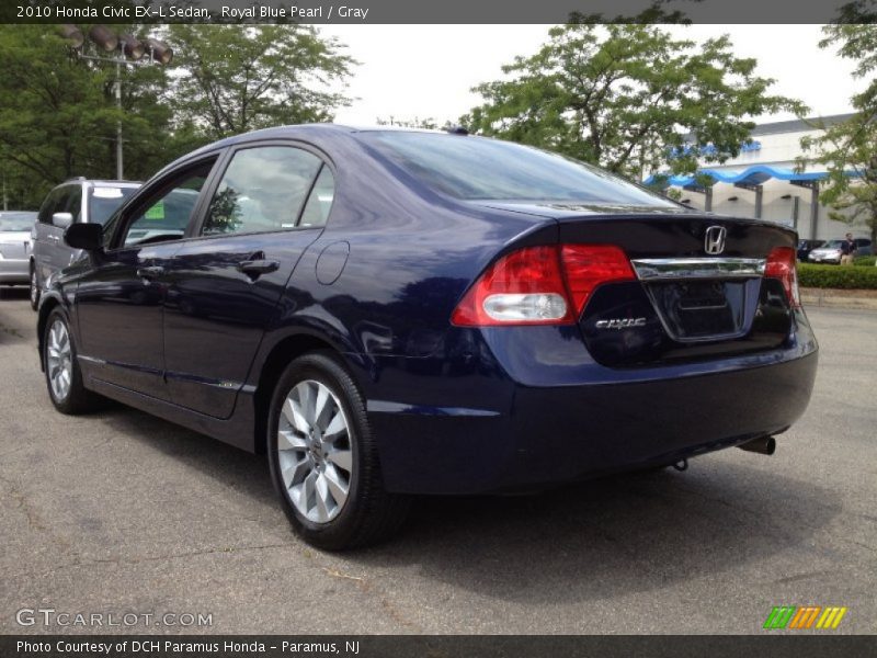 Royal Blue Pearl / Gray 2010 Honda Civic EX-L Sedan
