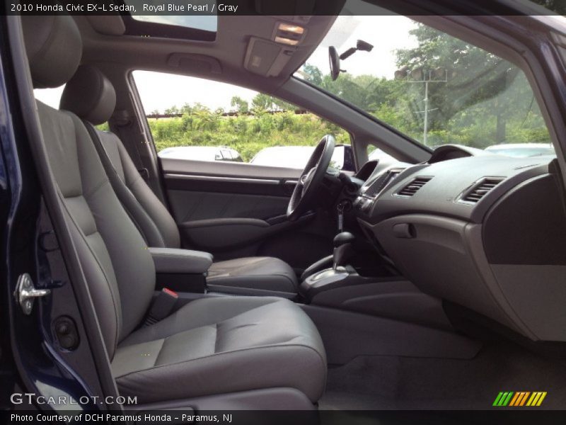 Royal Blue Pearl / Gray 2010 Honda Civic EX-L Sedan