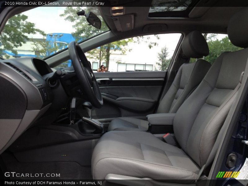 Royal Blue Pearl / Gray 2010 Honda Civic EX-L Sedan