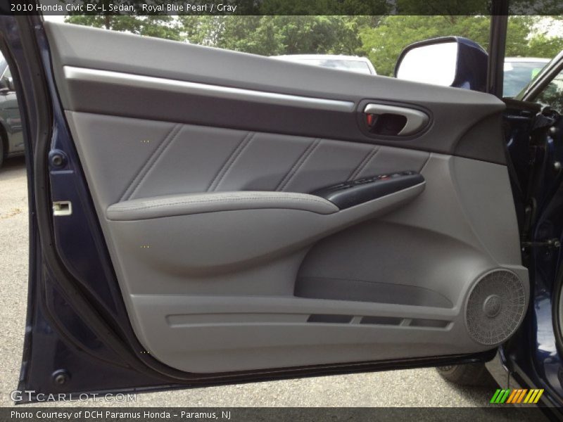 Royal Blue Pearl / Gray 2010 Honda Civic EX-L Sedan