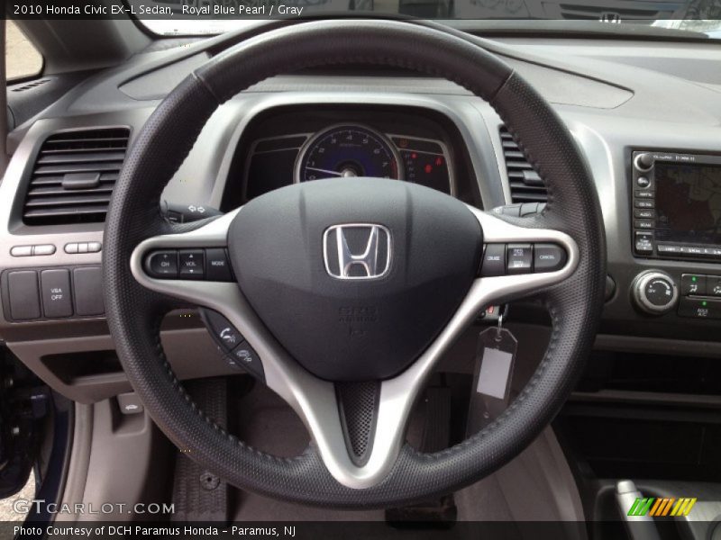 Royal Blue Pearl / Gray 2010 Honda Civic EX-L Sedan