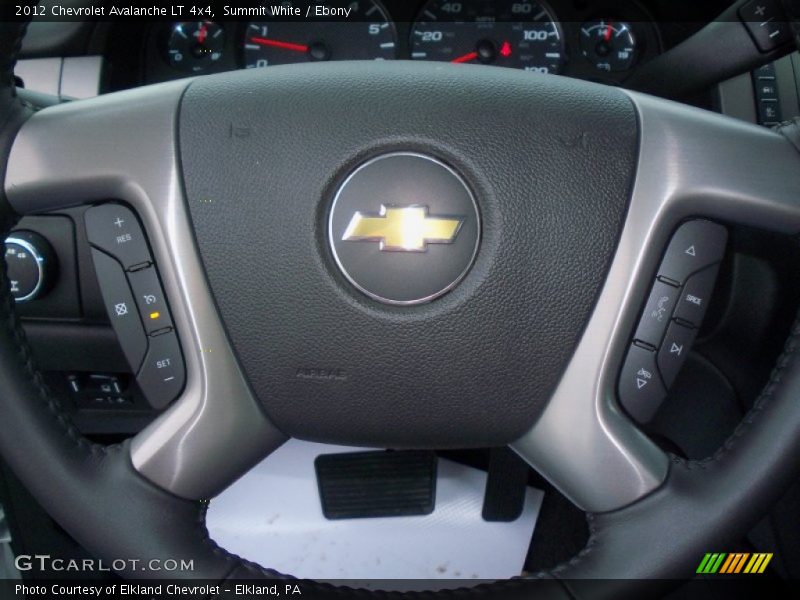 Summit White / Ebony 2012 Chevrolet Avalanche LT 4x4