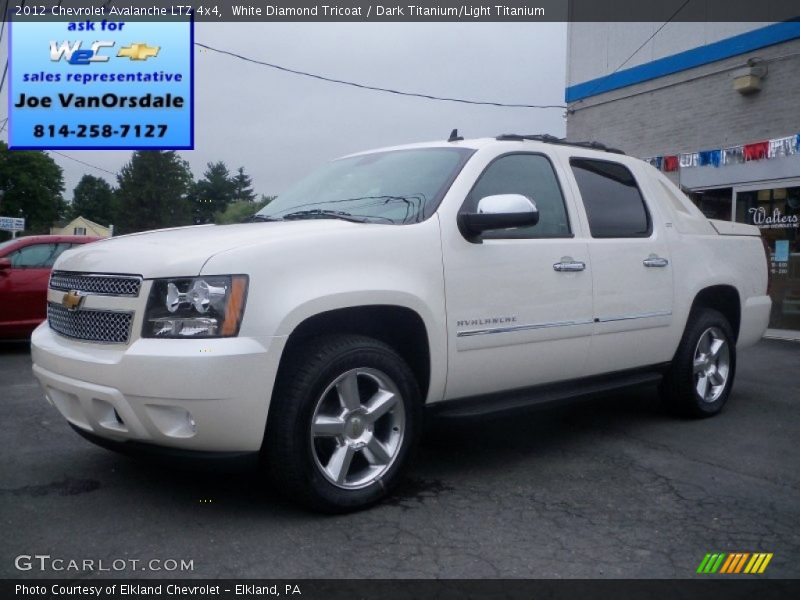 White Diamond Tricoat / Dark Titanium/Light Titanium 2012 Chevrolet Avalanche LTZ 4x4