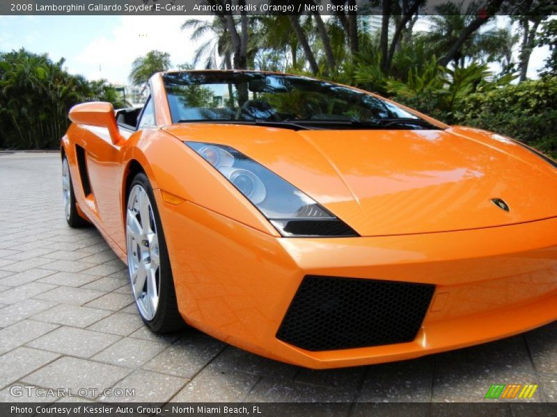 Arancio Borealis (Orange) / Nero Perseus 2008 Lamborghini Gallardo Spyder E-Gear