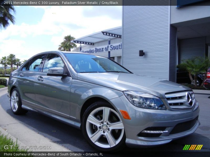 Palladium Silver Metallic / Grey/Black 2011 Mercedes-Benz C 300 Luxury