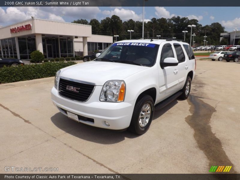 Summit White / Light Tan 2008 GMC Yukon SLE