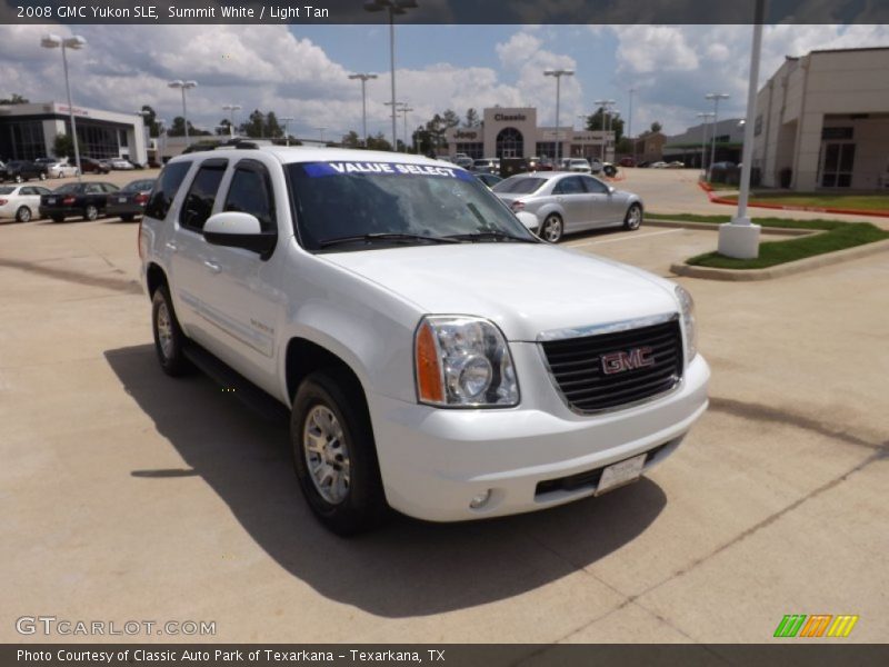 Summit White / Light Tan 2008 GMC Yukon SLE