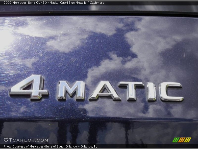 Capri Blue Metallic / Cashmere 2009 Mercedes-Benz GL 450 4Matic