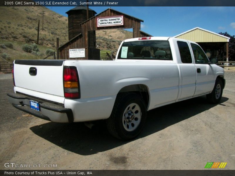 Summit White / Pewter 2005 GMC Sierra 1500 SLE Extended Cab