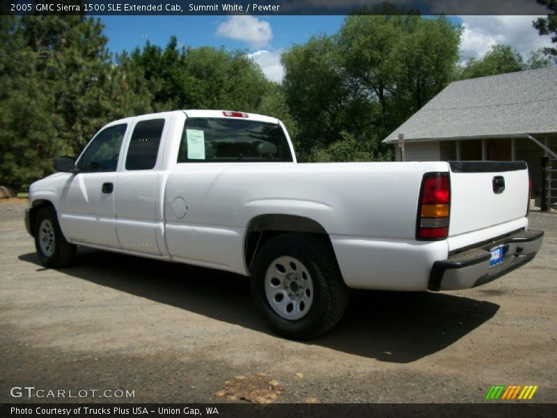 Summit White / Pewter 2005 GMC Sierra 1500 SLE Extended Cab