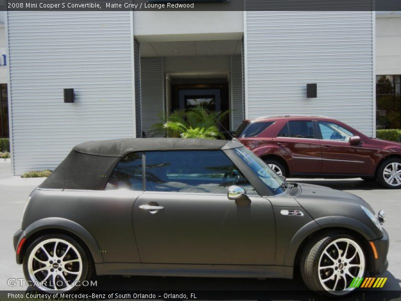 Matte Grey / Lounge Redwood 2008 Mini Cooper S Convertible
