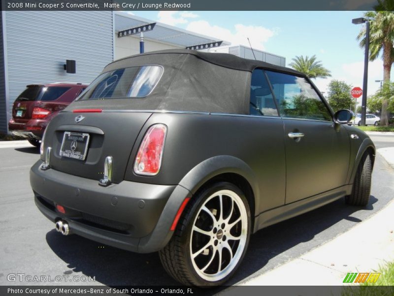 Matte Grey / Lounge Redwood 2008 Mini Cooper S Convertible