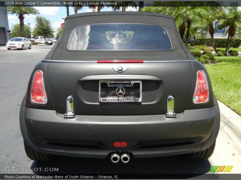 Matte Grey / Lounge Redwood 2008 Mini Cooper S Convertible