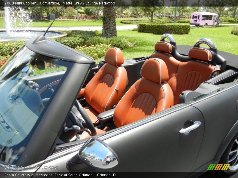  2008 Cooper S Convertible Lounge Redwood Interior