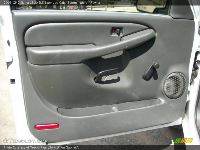 Summit White / Pewter 2005 GMC Sierra 1500 SLE Extended Cab